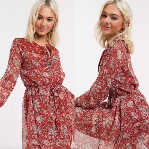 New ASOS French Connection Paisley Mini Dress - Picture 2 of 5